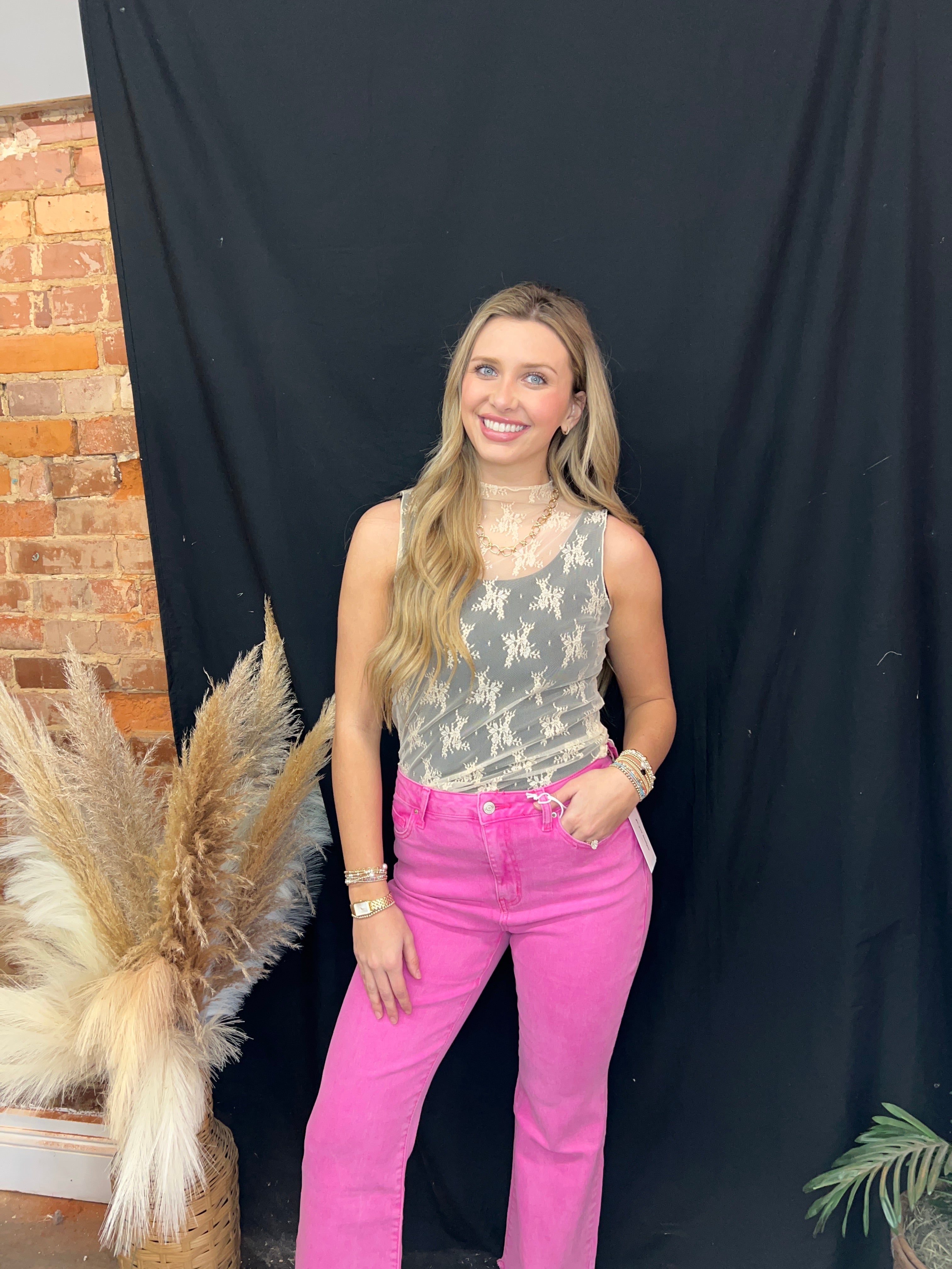 Nude Sleeveless Top