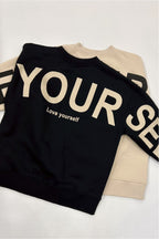 Black LOVE YOURSELF Oversized Sweatshirt