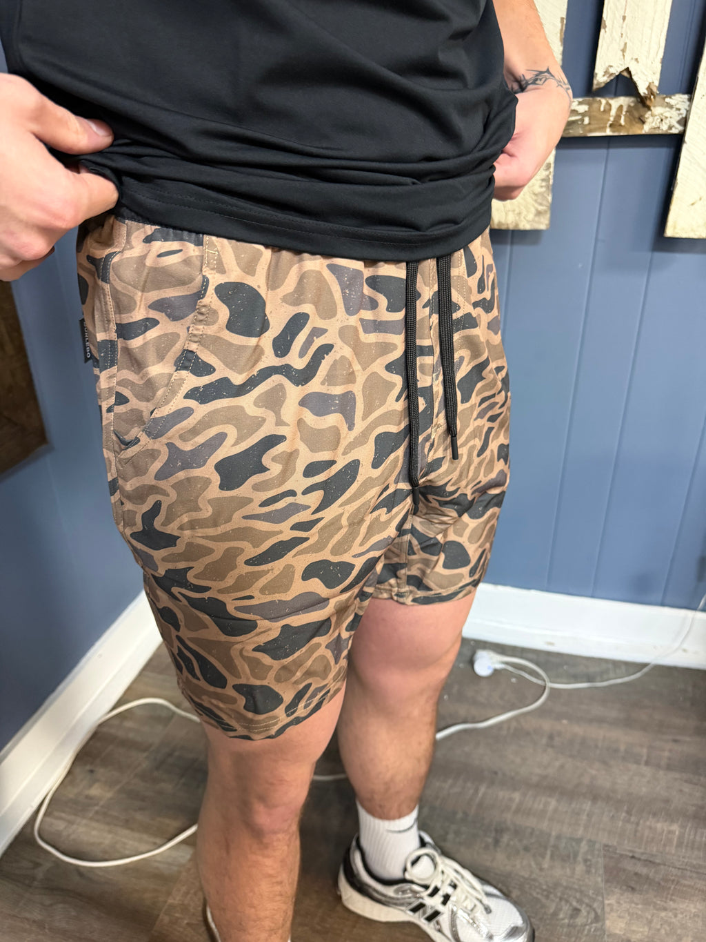 Gauge Camo-Black Liner-Athletic Shorts