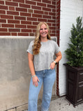 Grey Washed Boxy Top