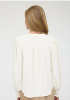 Necktie Smocked Cuff Top