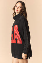 Black Ga Mock Neck