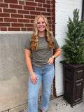 Olive Jersey Comfort Top