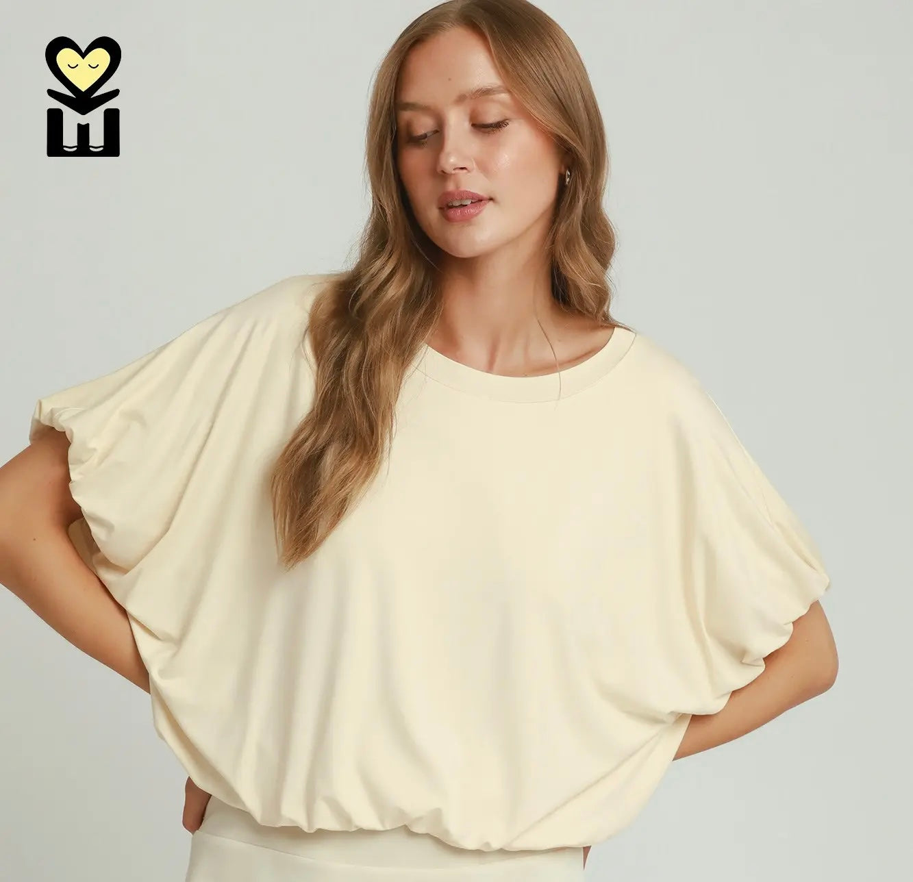 Ivory Bubble Hem Top