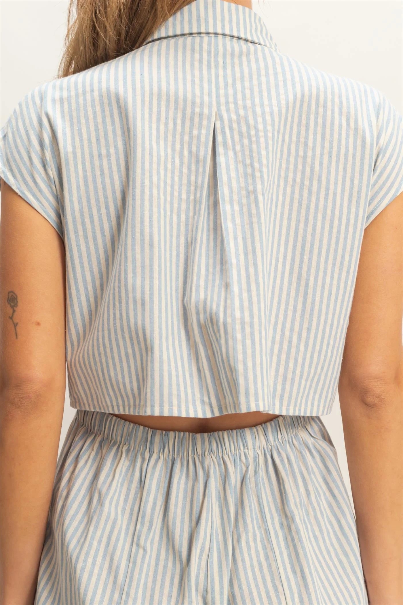 Blue Striped Jumpsuit