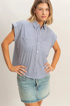 Navy Classic Button Up