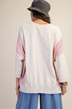 Cream Bow Stripe Pullover