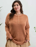 Curvy Waffle Knit Top