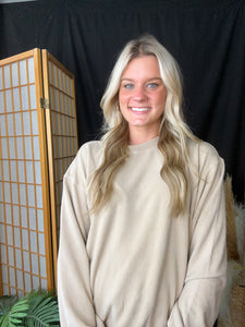 Taupe Solid Sweatshirt