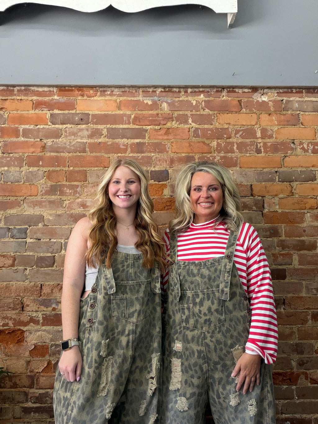 Leopard Print Denim Overalls