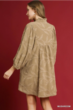 Load image into Gallery viewer, Mushroom—High Ruffle Neck Dress
