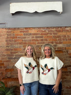 Duck Graphic Short Sleeve Sweater