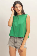 Green Flowy Tank