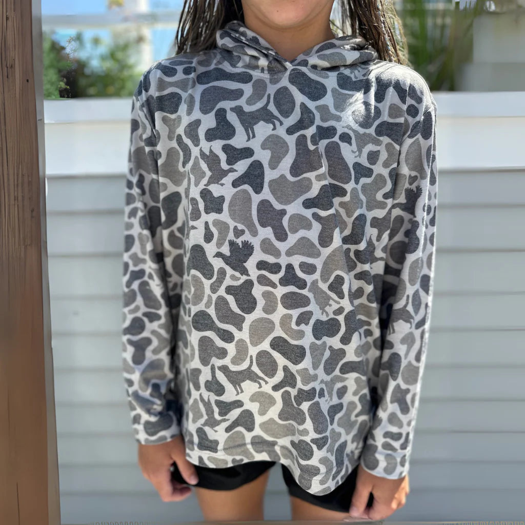 Youth Unisex Lightweight Performance Hoodie Helmand Camo