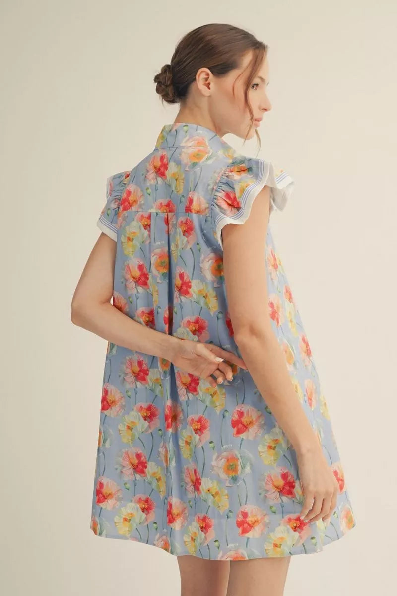 Blue Floral Dress