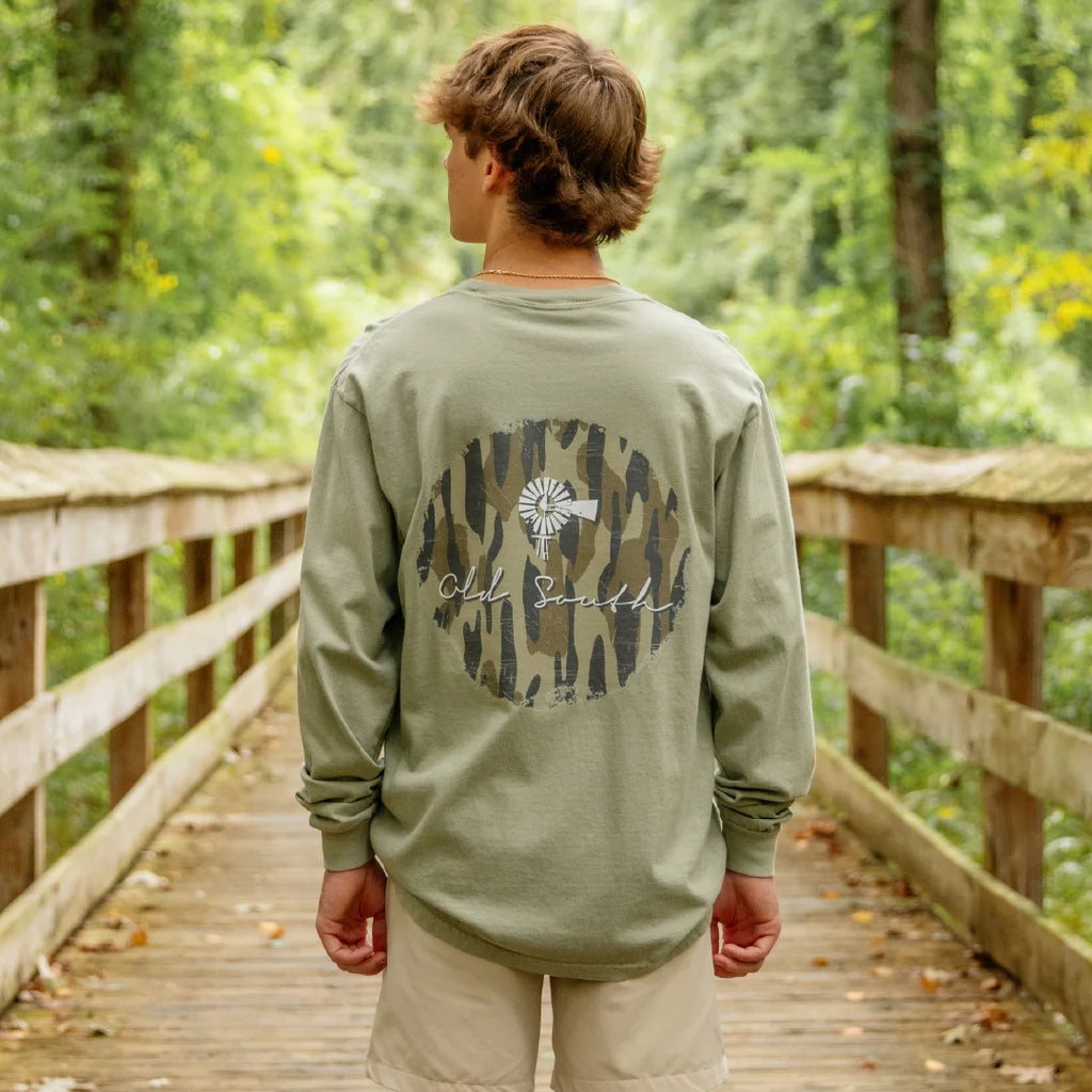 Old South Camo Logo Longsleeve