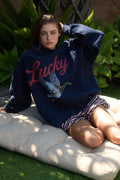 Navy Lucky & Mallard Reversible Mock Neck