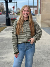 Load image into Gallery viewer, Olive Stripe Cardigan
