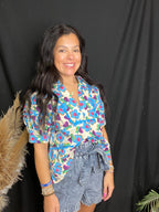 Denim Belted Shorts