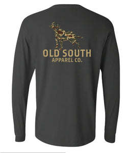 Thicket Camo w/dog Outline Longsleeve Tee