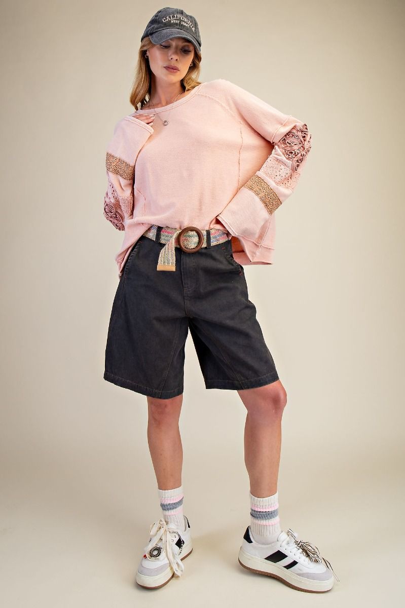 Rose Pink Patchwork Top