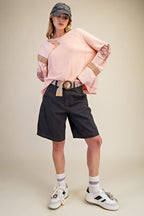 Rose Pink Patchwork Top