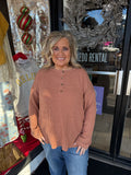 Curvy Waffle Knit Top
