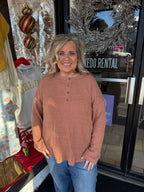 Curvy Waffle Knit Top
