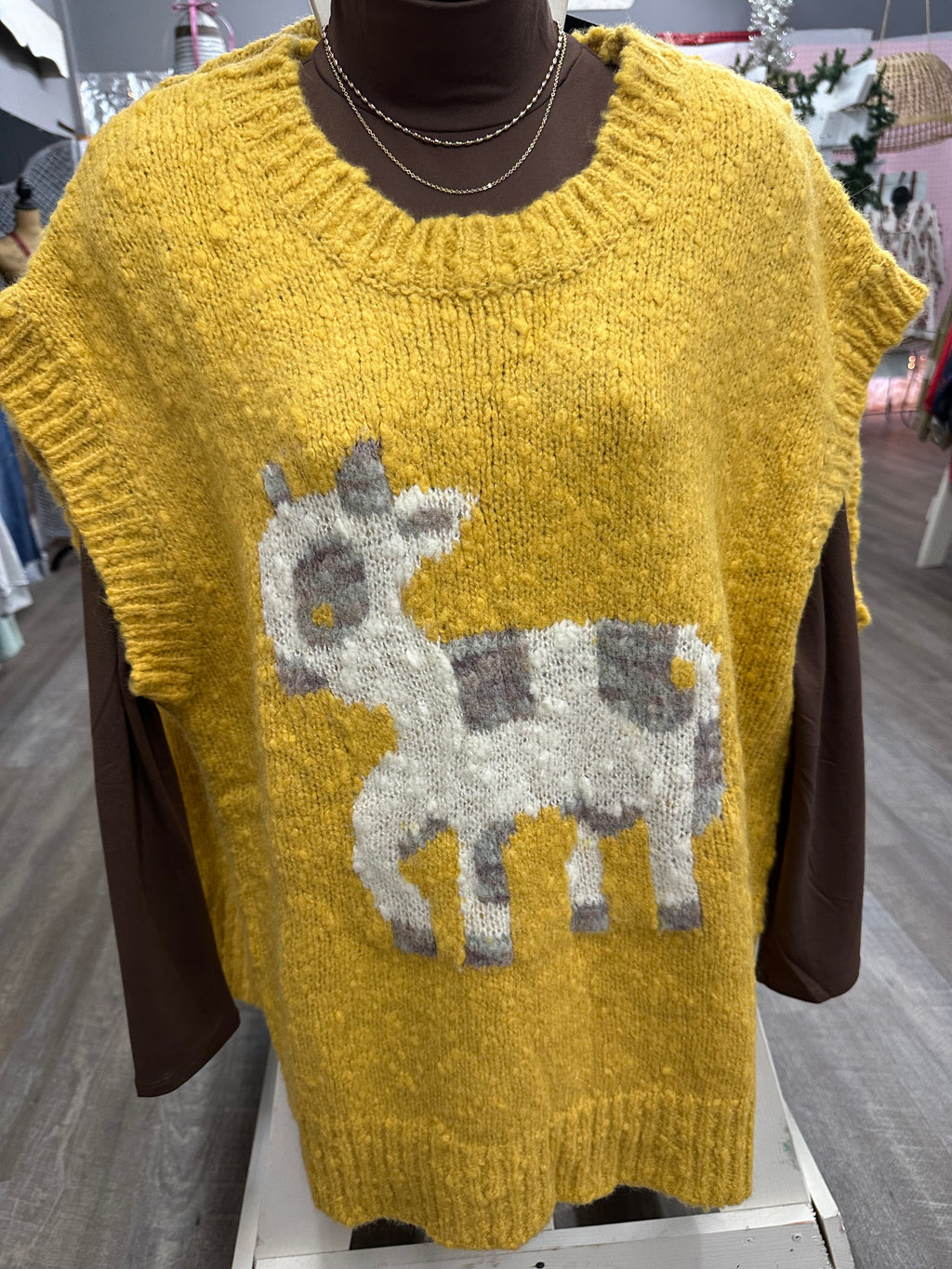 Mustard Calf Sweater