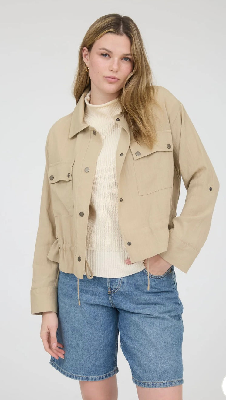 Khaki Snap Button Jacket