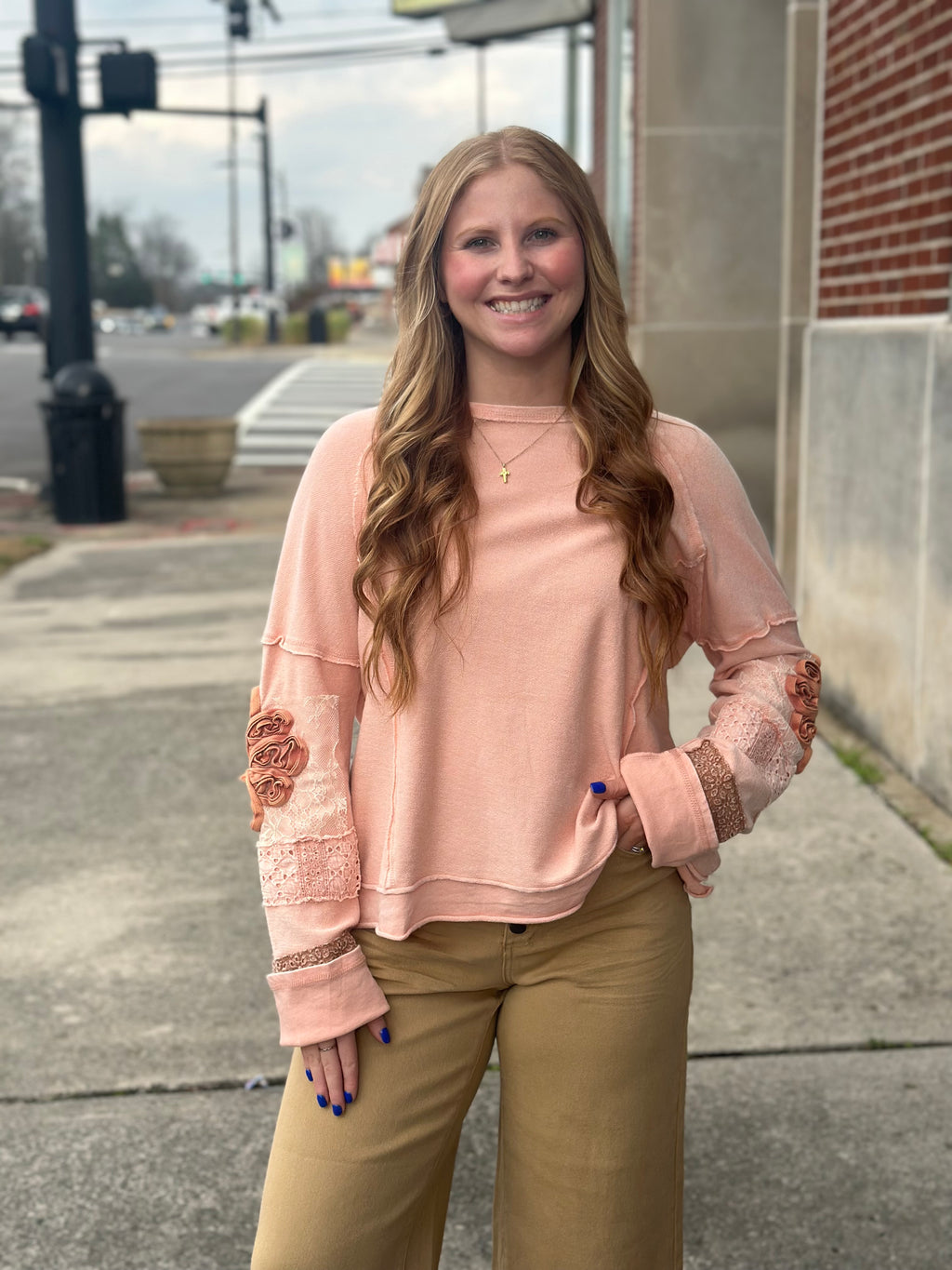 Rose Pink Patchwork Top
