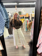 Ecru Button Fly Pants