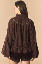 Brown Mini Dot Windbreaker