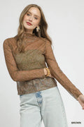 Brown Lace Top