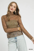 Brown Lace Top