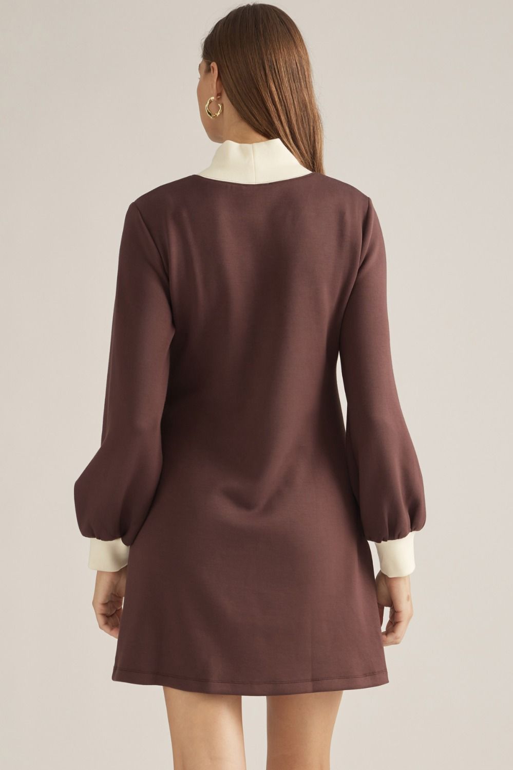 Brown Side Tie Dress