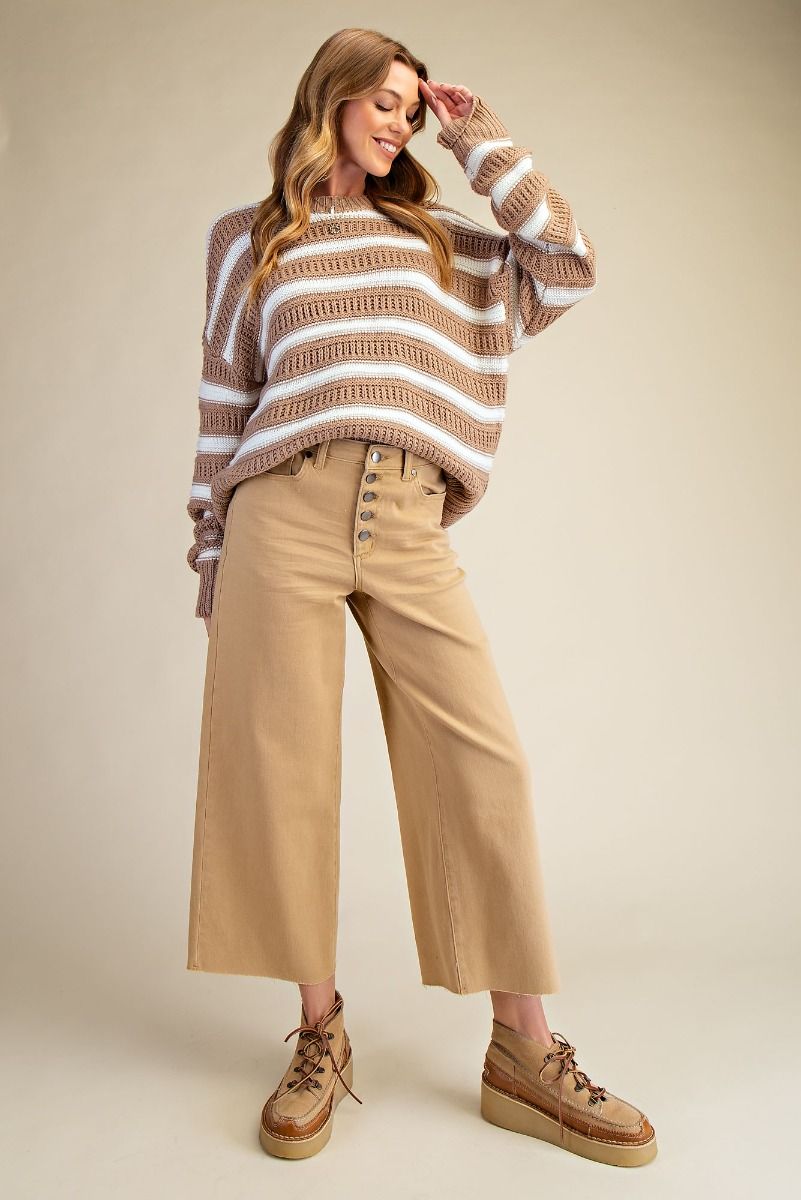 Mocha Striped Sweater
