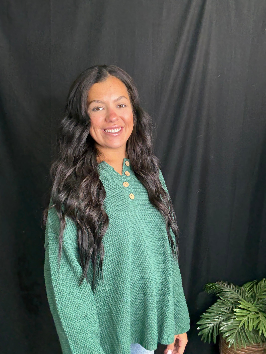 Forest Green Henley Top