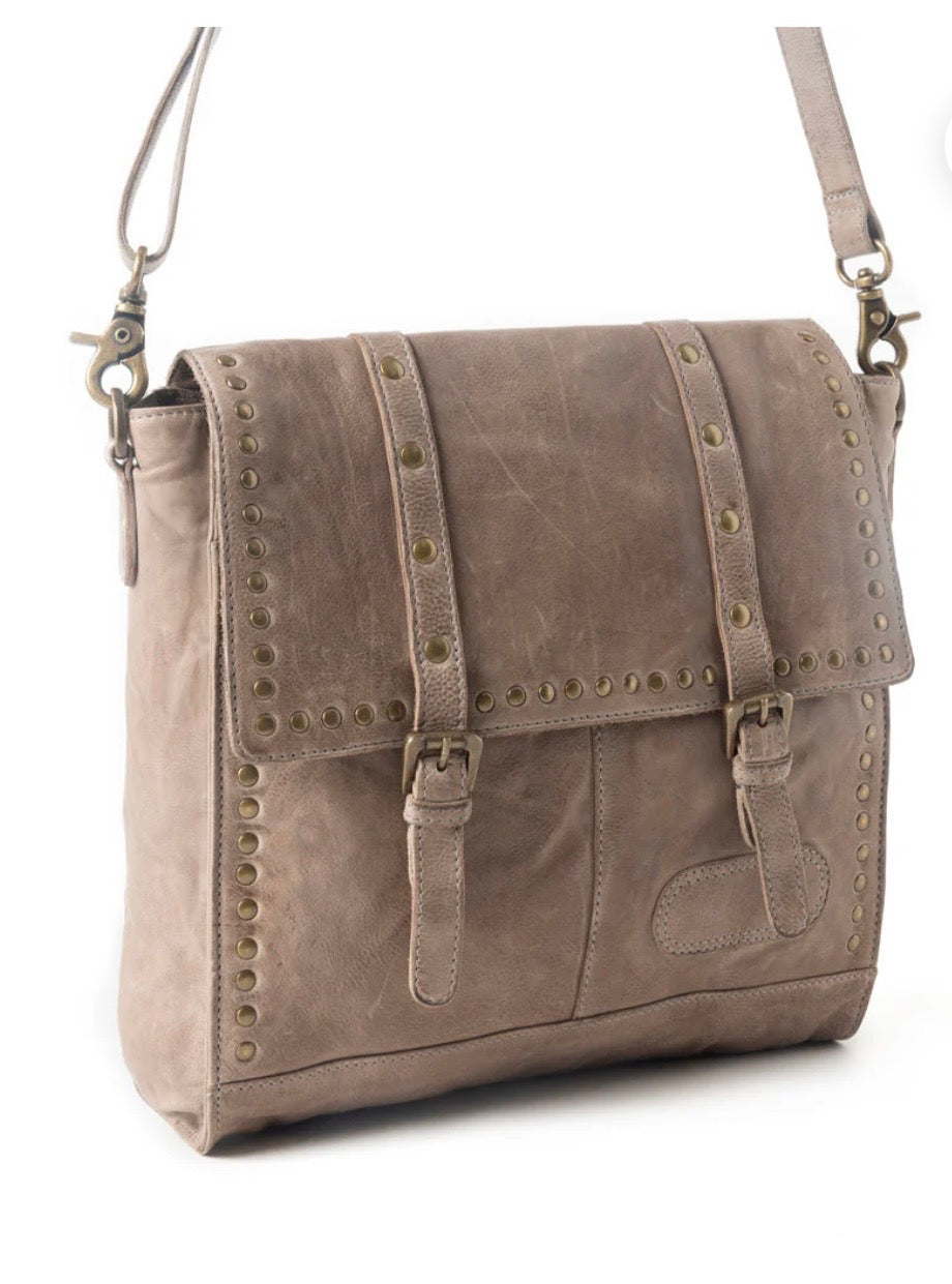 Myra Western Rune Leather Crossbody Bag In Ashwood Tan