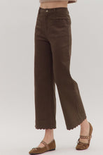 Load image into Gallery viewer, Brown Pants w/Scallop Hem
