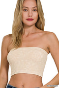 Sand Ribbed Tube Top