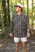 3 Button Henley- Mossy Oak Bottomland