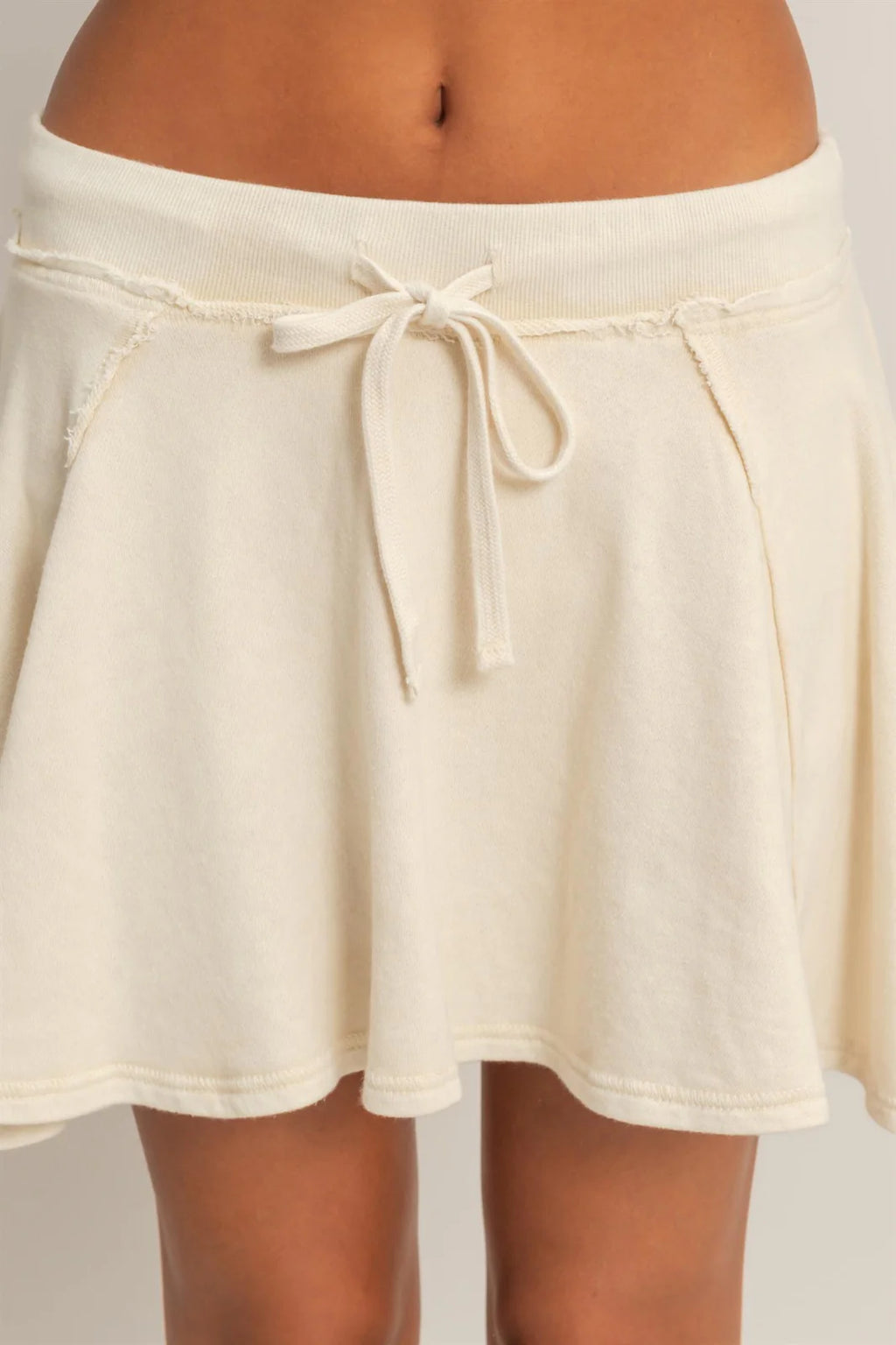 Cream Flowy Skort