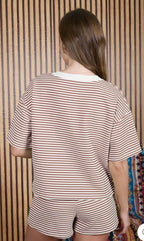 Brown ZigZag Short Set