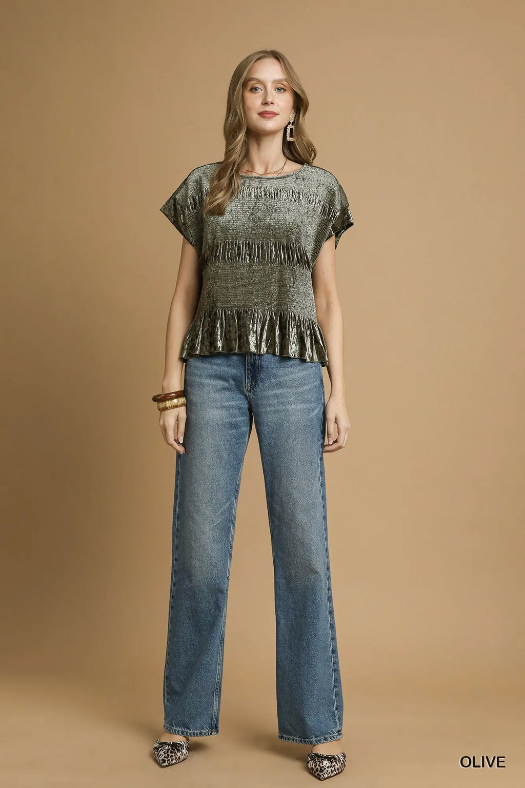 Olive Smocked Top and Pant
