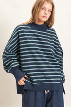 Navy/Sage MockNeck