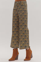 Olive Print Pant