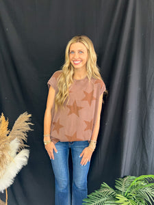 Chestnut Star Sleeveless Top
