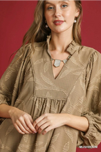 Load image into Gallery viewer, Mushroom—High Ruffle Neck Dress
