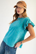 Arctic Sea Mineral Washed Sleeveless Top